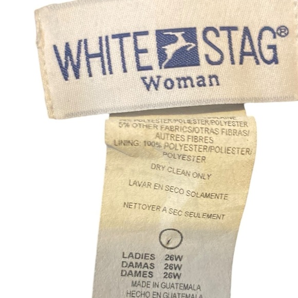 White Stag Womens Brown, Tan, Plaid Wool Blend Two Button Blazer. Size 26W - Picture 4 of 11